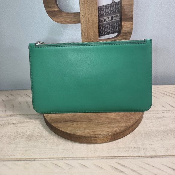 Kate Spade Addie See Through Pouch in clear PVC with Wristlet Set, Snow Pea LN - Picture 8 of 14